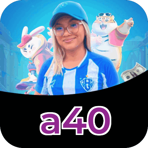 Interface do aplicativo a40 mostrando jogos disponíveis no iOS e Android